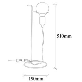 Opviq Lámpara de mesa Pota - 3674 Negra